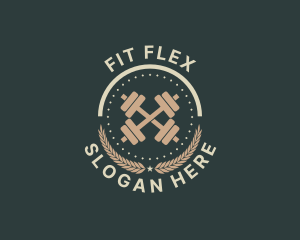 Dumbbell Fitness Gym logo design