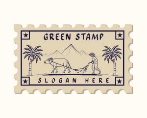 Carabao Postage Stamp  logo design