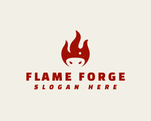 Pig Snout Fire logo design