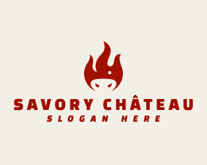 Pig Snout Fire logo design