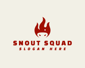 Pig Snout Fire logo design