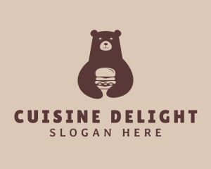 Brown Bear Hamburger logo design