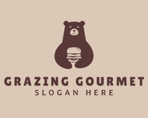 Brown Bear Hamburger logo design