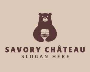 Brown Bear Hamburger logo design