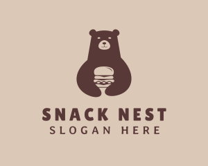 Brown Bear Hamburger logo design