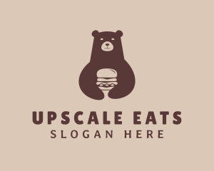 Brown Bear Hamburger logo design