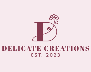 Daisy Boutique Letter D logo design