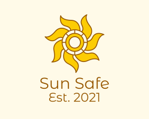 Summer Vacation Sun logo