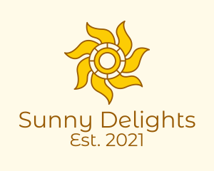 Summer Vacation Sun logo