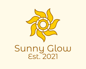 Summer Vacation Sun logo design