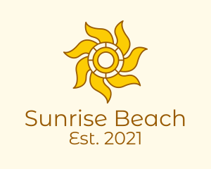 Summer Vacation Sun logo design