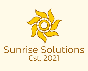 Summer Vacation Sun logo
