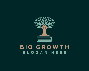 Community Growth Book Tree logo design