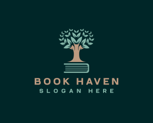 Community Growth Book Tree logo design