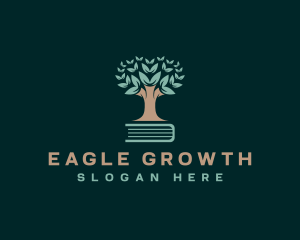 Community Growth Book Tree logo design