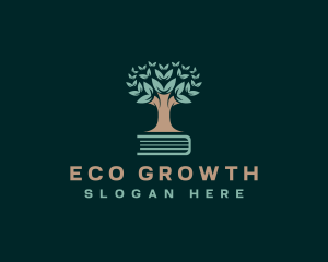 Community Growth Book Tree logo design