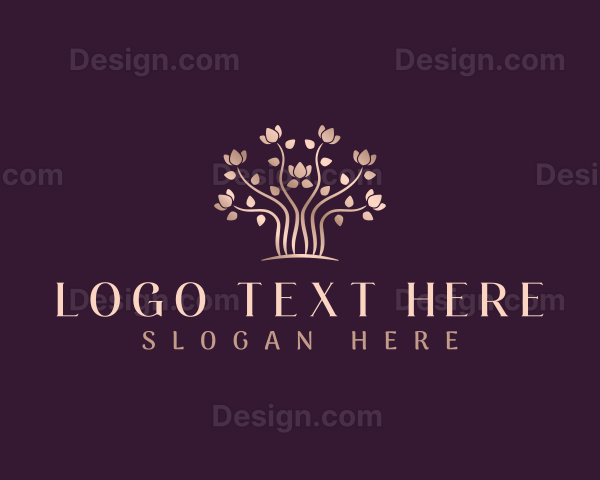 Natural Flower Tree Logo