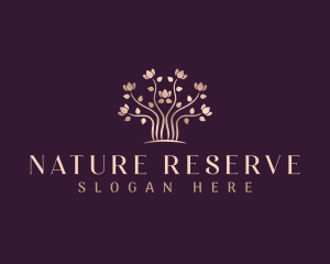 Natural Flower Tree logo design