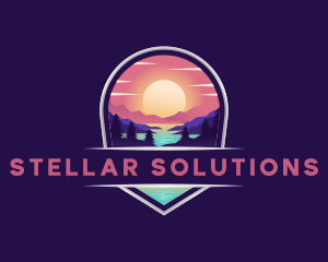 Travel Mountain Destination logo design