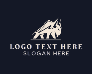 Bull Fighting Animal logo