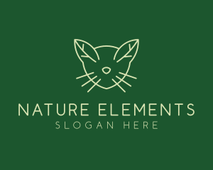 Nature Cat Outline  logo design