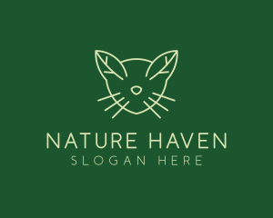 Nature Cat Outline  logo design