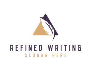 Author Writer Quill Publisher logo design