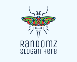 Multicolor Butterfly Insect logo