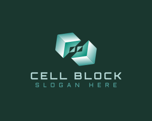 Cube Tech Block logo design