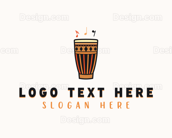 Musical African Instrument Logo