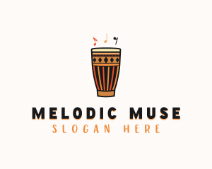 Musical African Instrument logo design