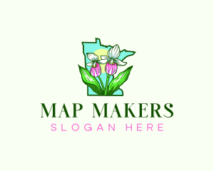 Minnesota  Flower Plant logo design