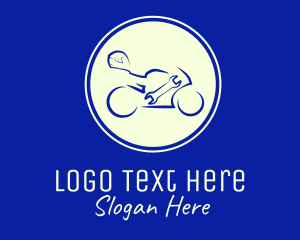 Blue Motorbike Gear Wrench logo