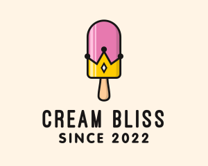 Ice Cream Popsicle Crown logo design