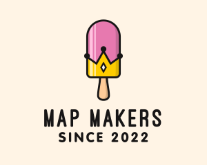 Ice Cream Popsicle Crown logo design