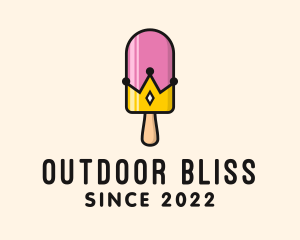 Ice Cream Popsicle Crown logo design