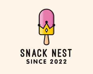 Ice Cream Popsicle Crown logo design