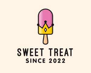 Ice Cream Popsicle Crown logo design