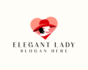 Lady Hat Fashion logo design