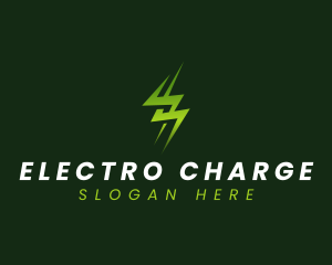 Lightning Electricity Charge logo design