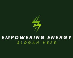 Lightning Electricity Charge logo design