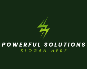 Lightning Electricity Charge logo design