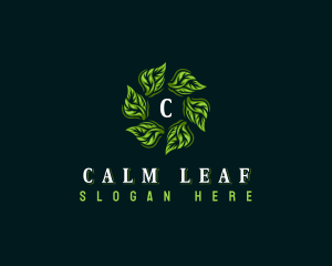 Wellness Leaf Waves logo design