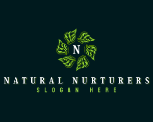 Wellness Leaf Waves logo design