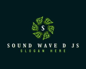 Wellness Leaf Waves logo design