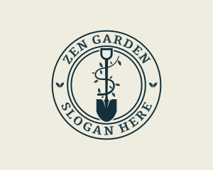 Landscaping Garden Shovel logo design