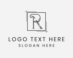 Angle - Simple Geometric Letter R logo design