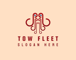 Octopus Seafood Tentacle Logo