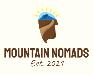 Outdoor Mountain Head  logo design