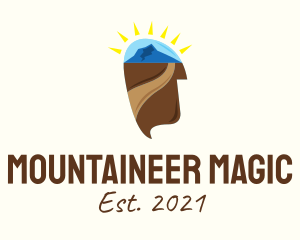 Outdoor Mountain Head  logo design